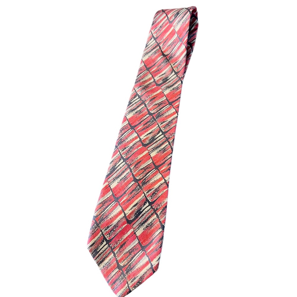 CHRISTIAN DIOR tie, Red, Black, Gray, VINTAGE, Luxury